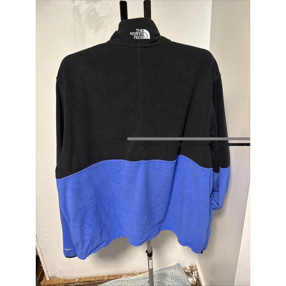 The North Face Men's Polartec 1/2 Zip Pullover Light Blue/Black-XXL
